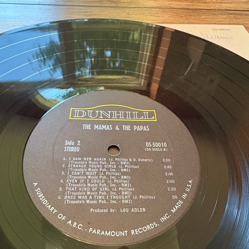The Mamas & The Papas Self Titled Vinyl Record LP Dunhill - Picture 10 of 10